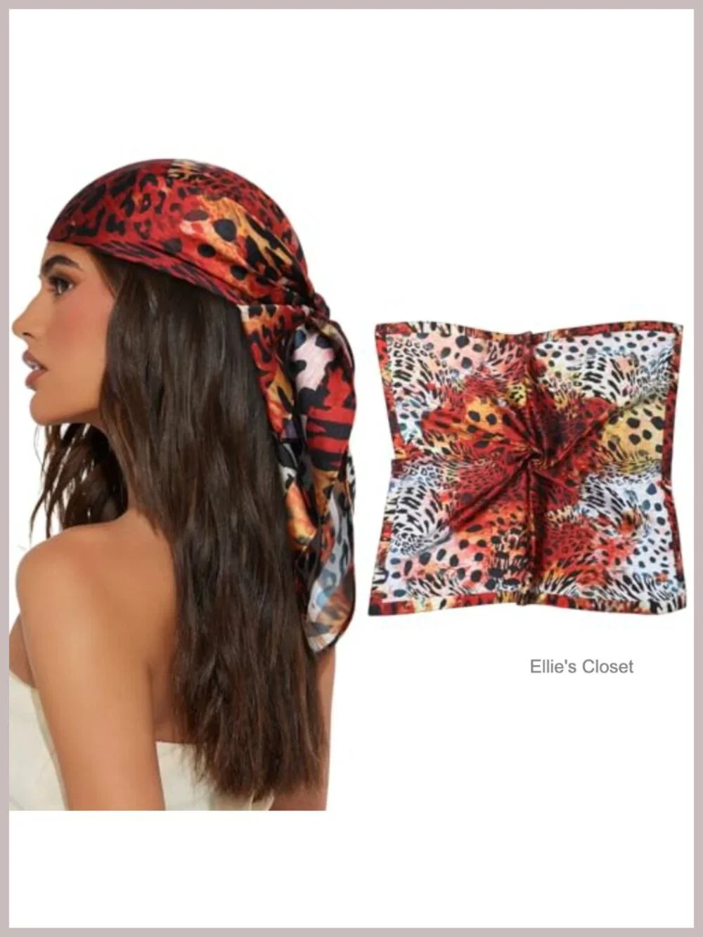 Silk Feel Square Head Scarf for Women 27.5